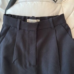 abercrombie & fitch ultra high relaxed straight trousers